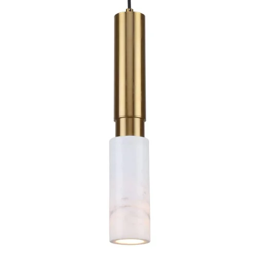Светильник подвесной Decus 2761-1P Favourite белый латунь 1 лампа, основание латунь в стиле современный трубочки фото 3